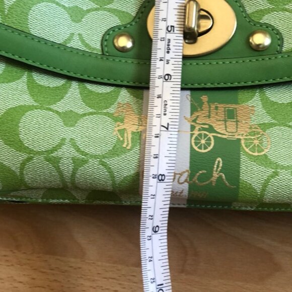 NWOT Sassy Large Bright Green Coach Satchel-Whimsical & Fun Bag - Picture 12 of 12